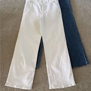 J Crew tall slim wide jean with stacked buttons - two pairs, size 28T